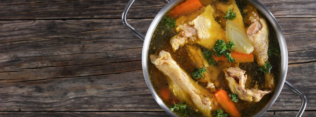 Cocine usted mismo el caldo de pollo