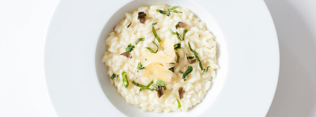Risotto cremoso de champiñones con colágeno