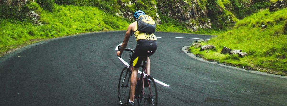 Radfahrer mit Glutamin