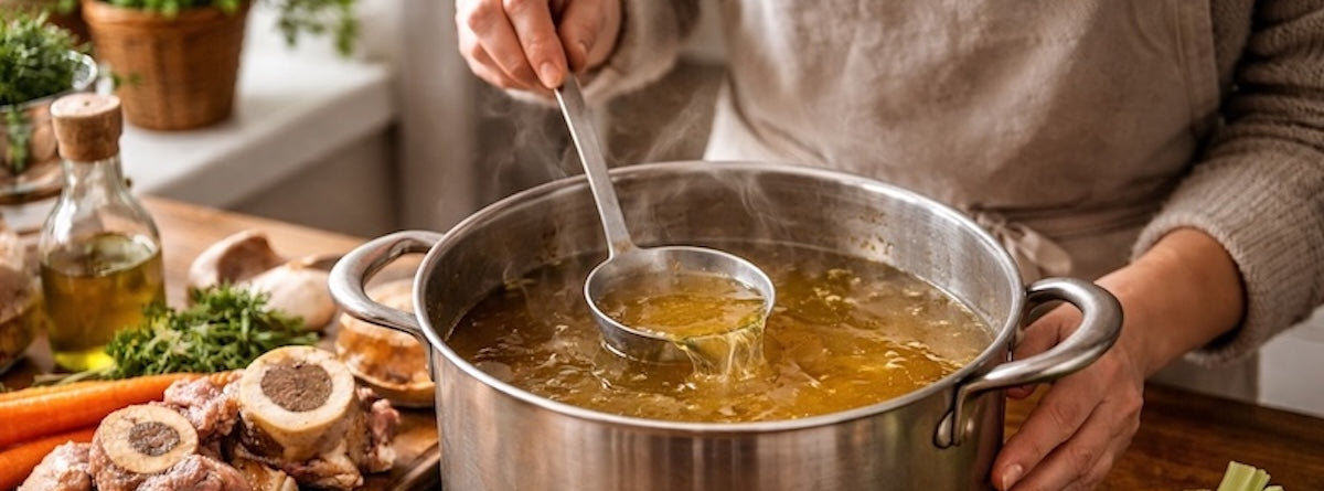 Caldo de huesos saludable