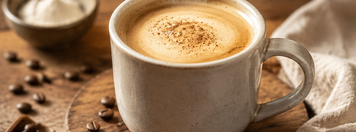 Latte de café con colágeno