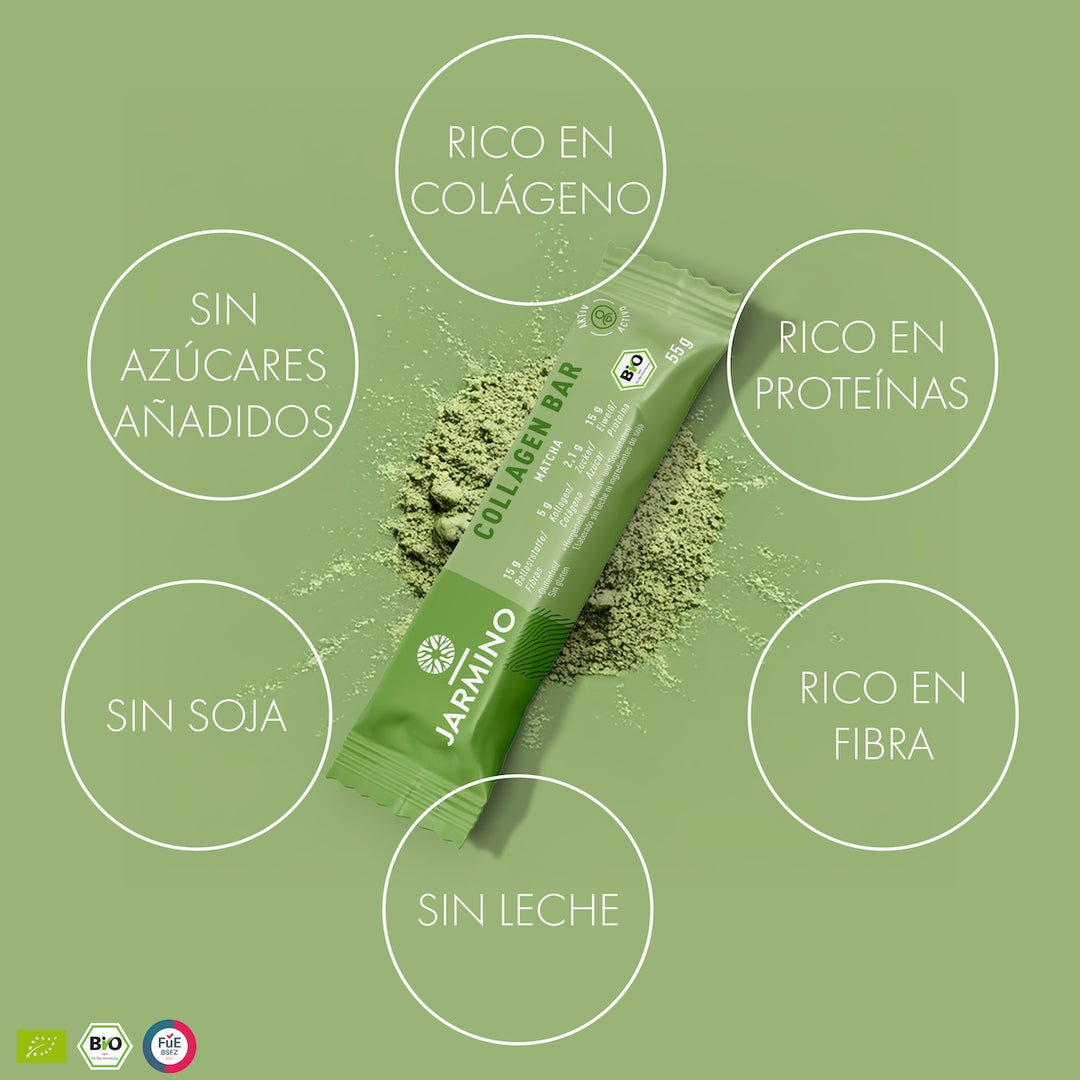 Barrita de colágeno, matcha