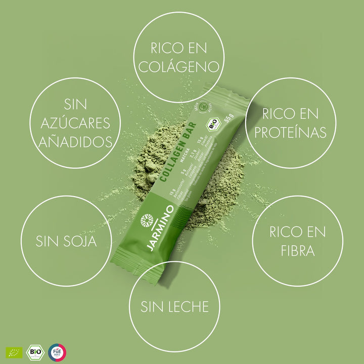 Barrita de colágeno, matcha
