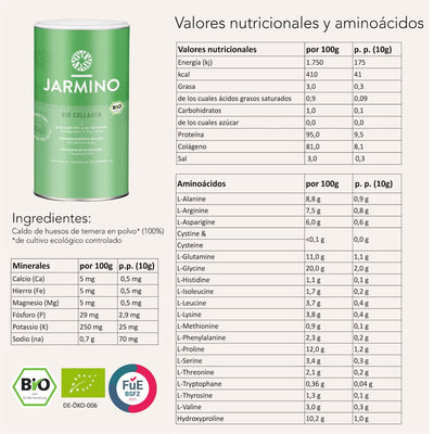 Colágeno orgánico + Barrita de Colágeno GRATUITO
